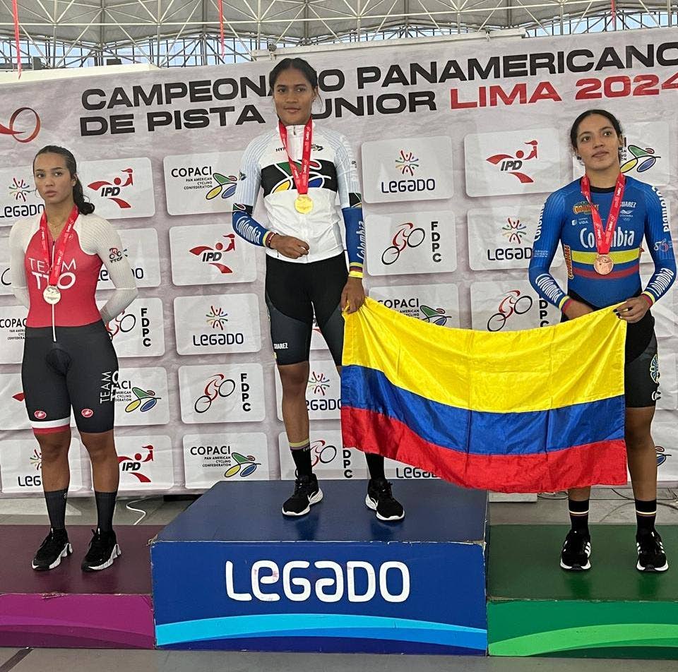 TT cyclist Makaira Wallace, left, snatched silver in the women's 500m race. PHOTO COURTESY TT CYCLING FEDERATION. - PHOTO COURTESY TT CYCLING FEDERATION (Image obtained at newsday.co.tt)