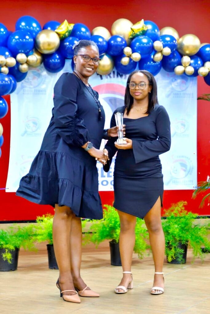 Chloe Fraser, right, copped the 2024 best junior and senior female players of the year at the TT Table Tennis Association annual awards on December 7. - (Image obtained at newsday.co.tt)