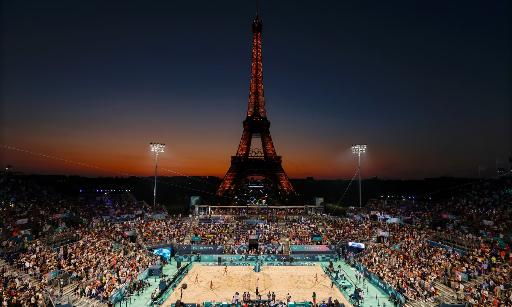 The original Paris 2024 playbook used the city's iconic landmarks as spectacular venues. Photograph: Tom Jenkins/The Guardian (Image obtained at theguardian.com)