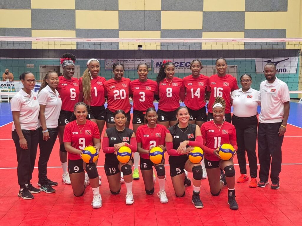 TT women's volleyball team at Senior CAZOVA Championships in Nassau, Bahamas. Photo courtesy TT Volleyball Federation - (Image obtained at newsday.co.tt)