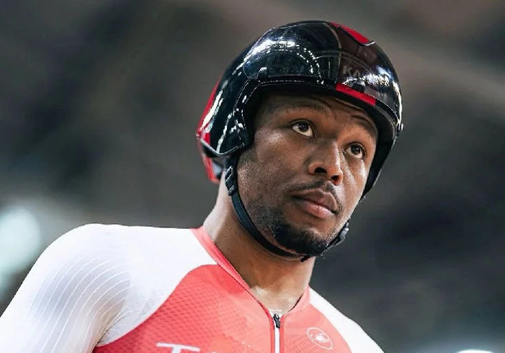 just off the podium: TTO sprint cyclist Nicholas Paul. (Image obtained at trinidadexpress.com)